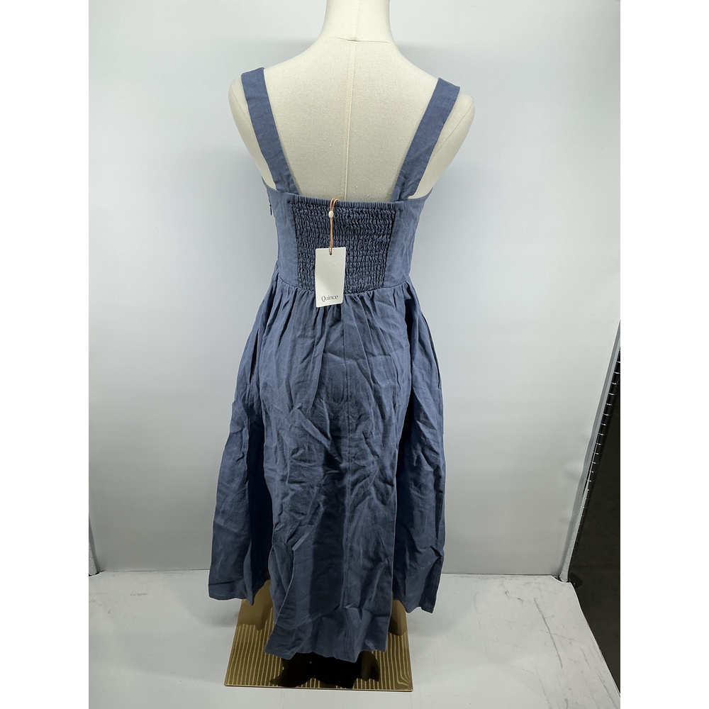 100% European Linen Fit & Flare Midi Dress - Picture 3 of 4